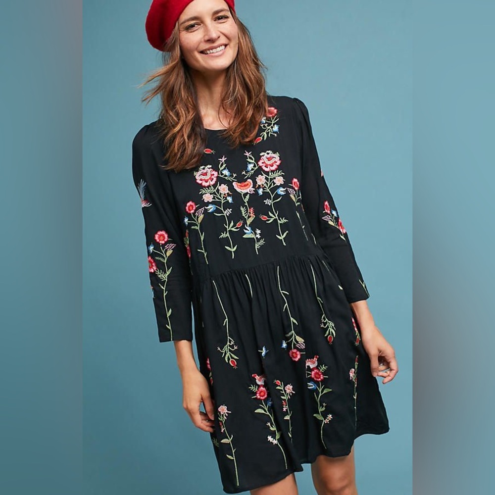Maeve Allison Embroidered Tunic Dress